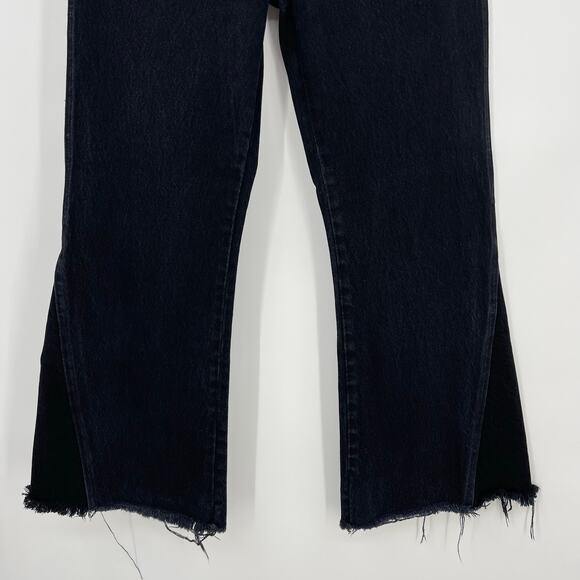 KHAITE | The Layla Jean in Dayton Wash Black Cropped Flare Denim 27 - Picture 10 of 14